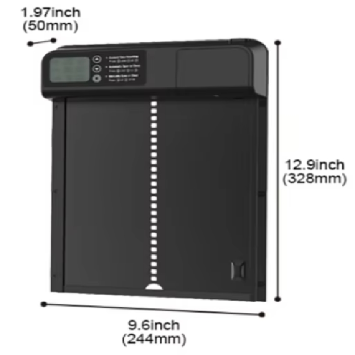 Avtomatska vrata za kokošnjake iz aluminija Črna barva